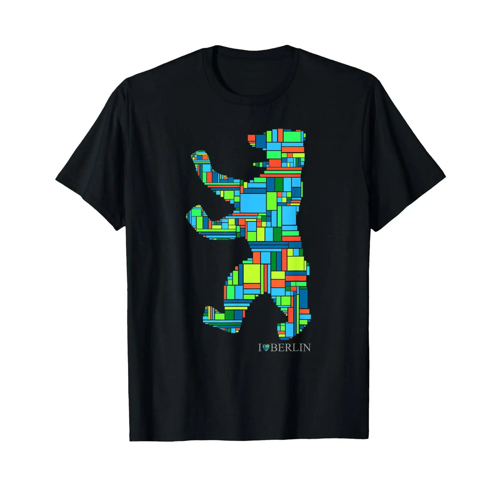 Vintage Fashion Berlin - Berlin T-Shirt mit Bärenmotiv, Vintage-Look, lässiges