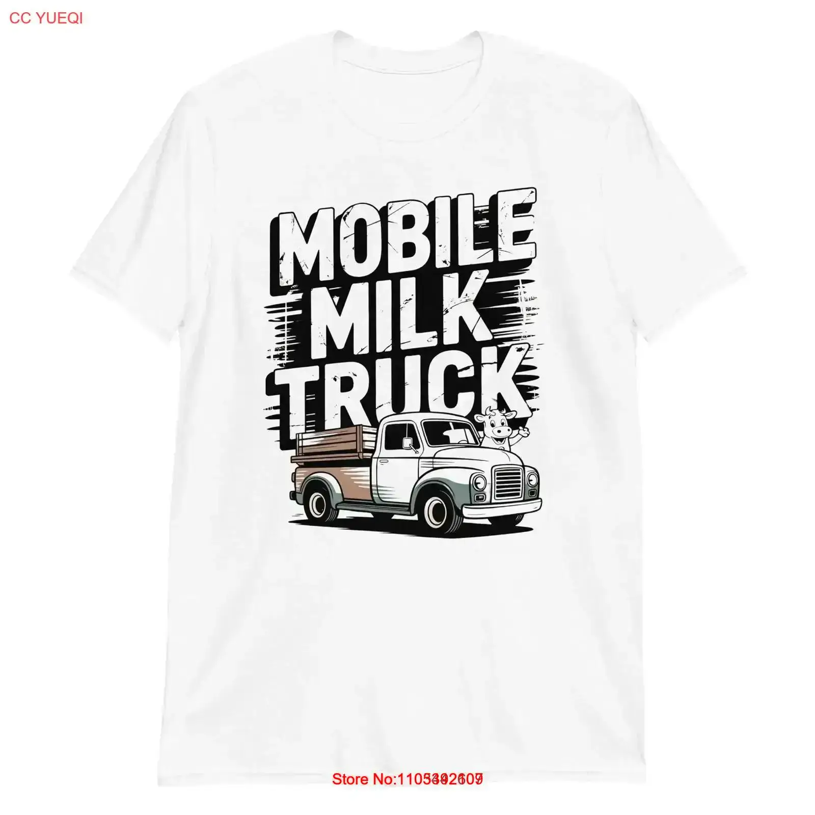 Vintage Fashion Market - Mobile Milk Truck T-Shirt im Vintage-Stil,
