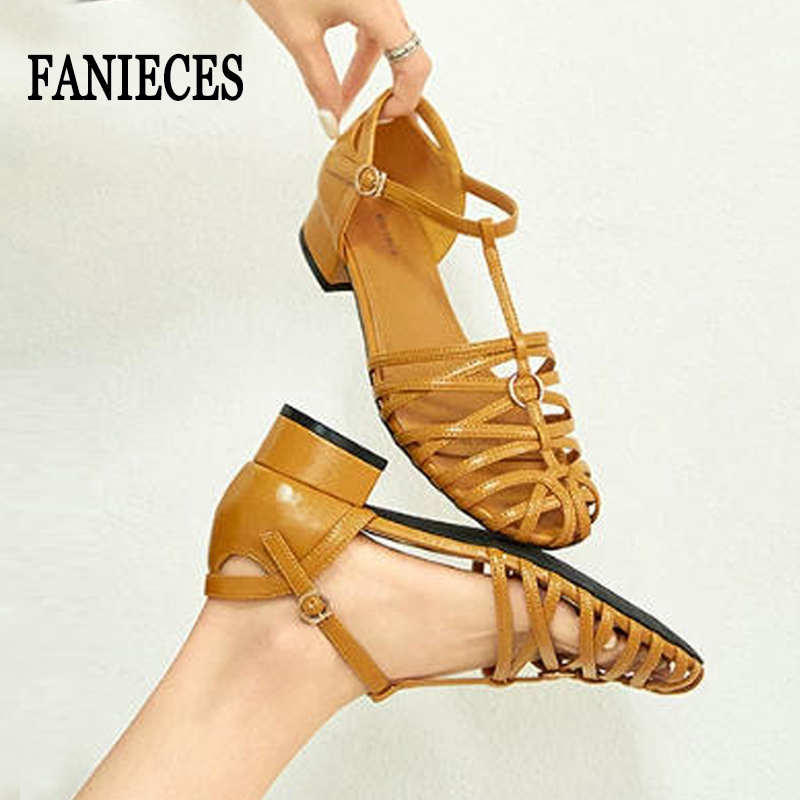 Vintage Fashion Plus Size - Plus Size Damen Römersandalen mit gewebtem