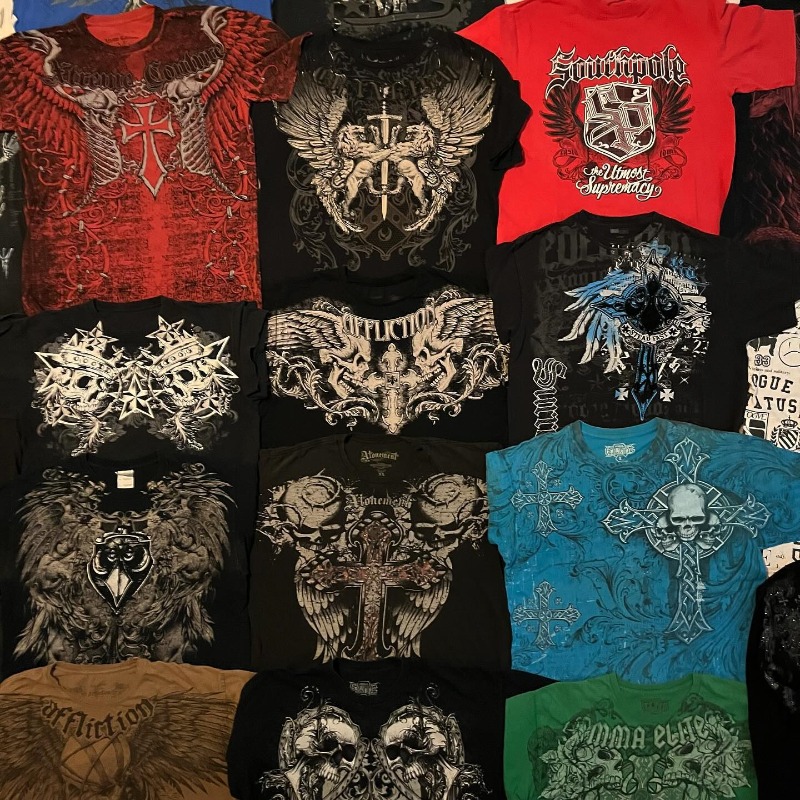 Vintage Fashion Market - Flea Market Affliction T-Shirt Herren Y2K