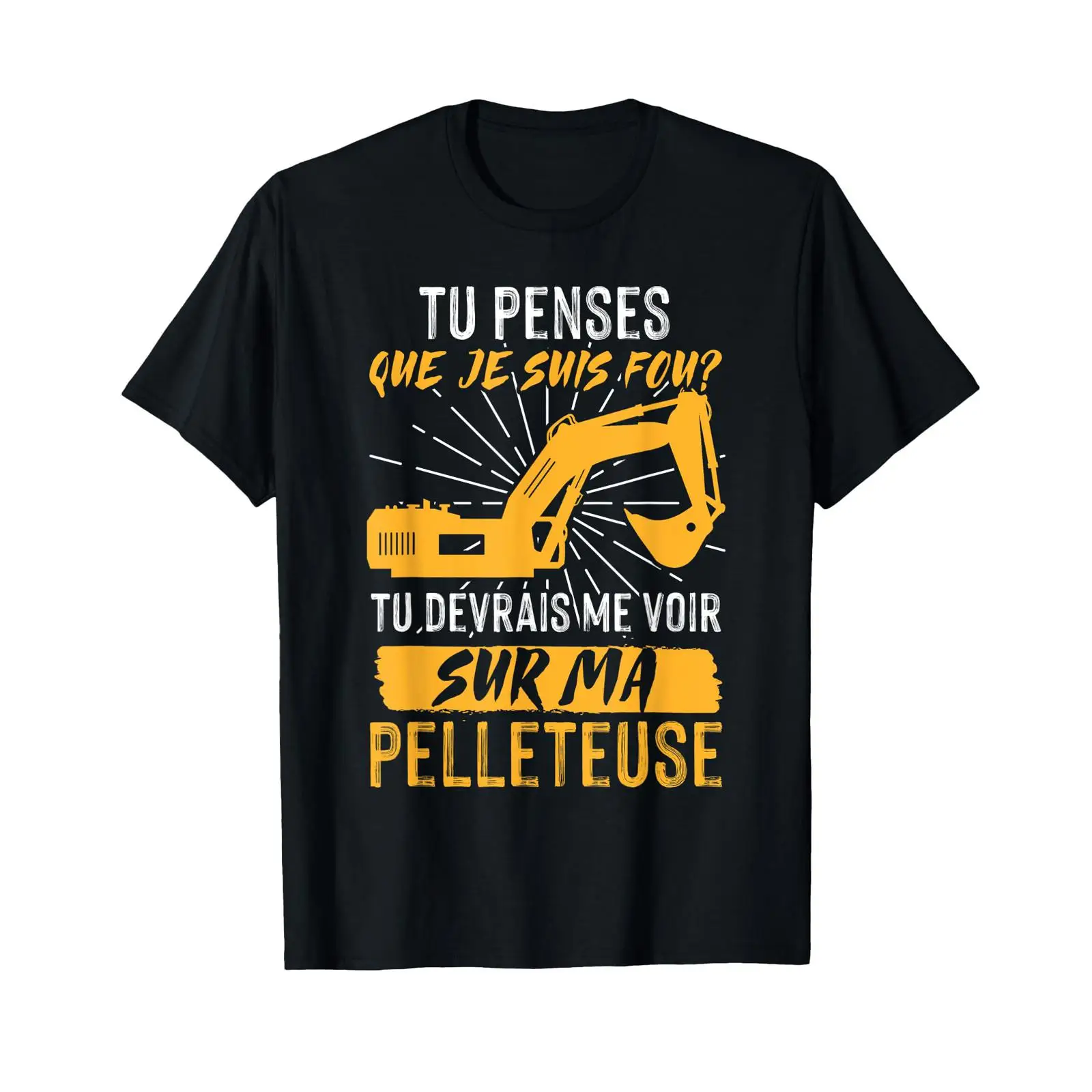 Vintage Fashion Build - Excavator Building Site Driver Crazy T-Shirt