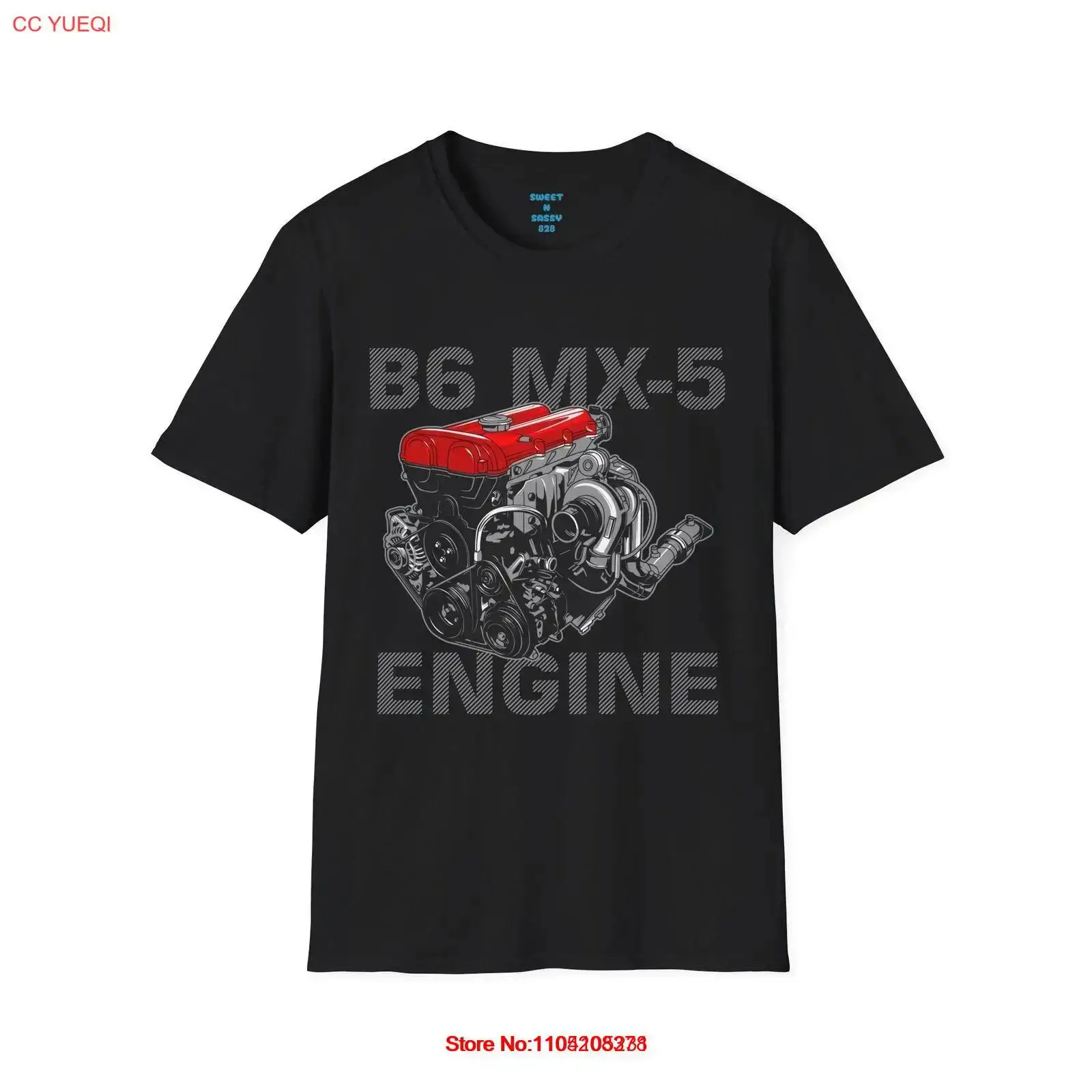 Vintage Fashion Icons - B6 MX 5 T-Shirt, ikonischer Miata-Engine