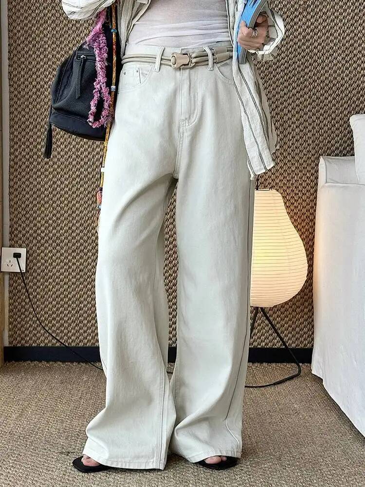 Vintage Fashion Build - Graue Denim-Jeans mit Hoher Taille, Vintage-Stil,