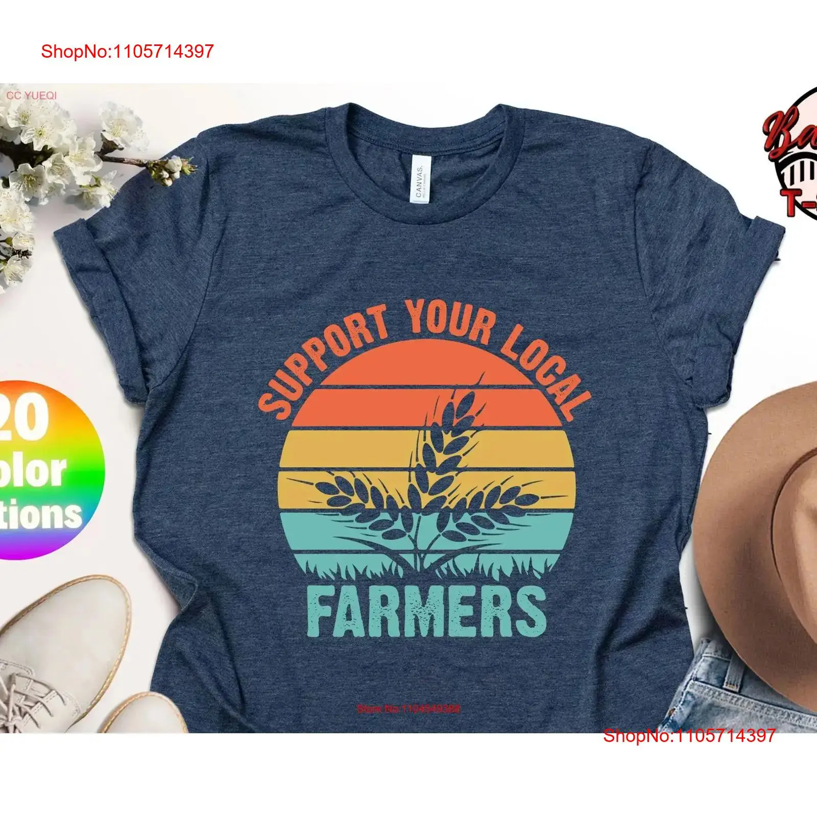 Vintage Fashion Market - Unterstütze deine lokalen Landwirte T-Shirt Farm