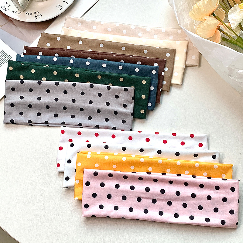 Vintage Fashion Tiktok - Retro-Haarbänder mit Polka-Dot-Muster für Damen, 2,96