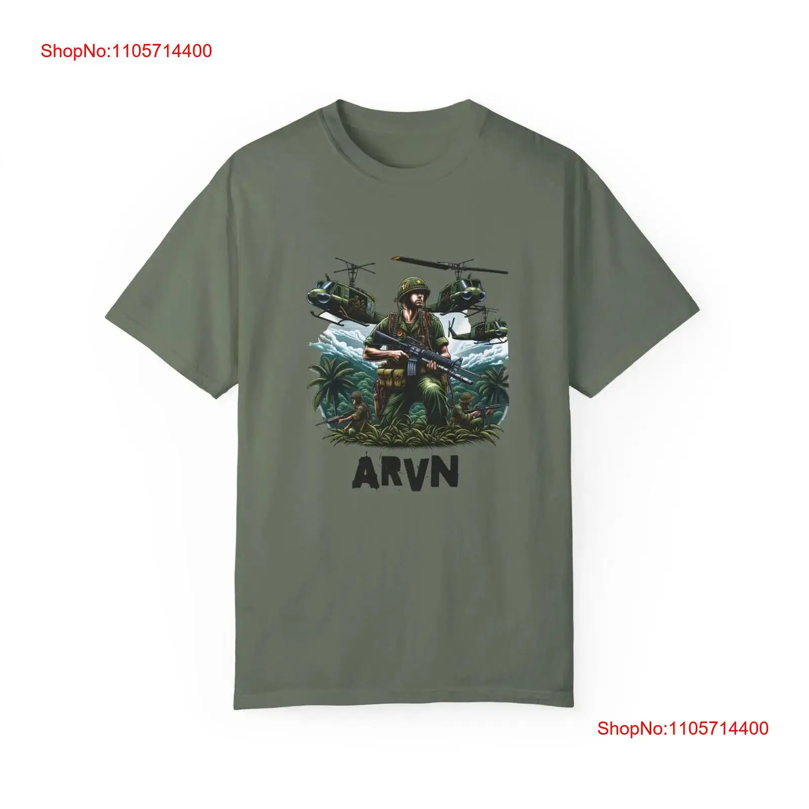 Vintage Fashion Eras - Vietnam-Ära ARVN Jungle Patrol Garment-Dye-T-Shirt, Vintage-Waschung,