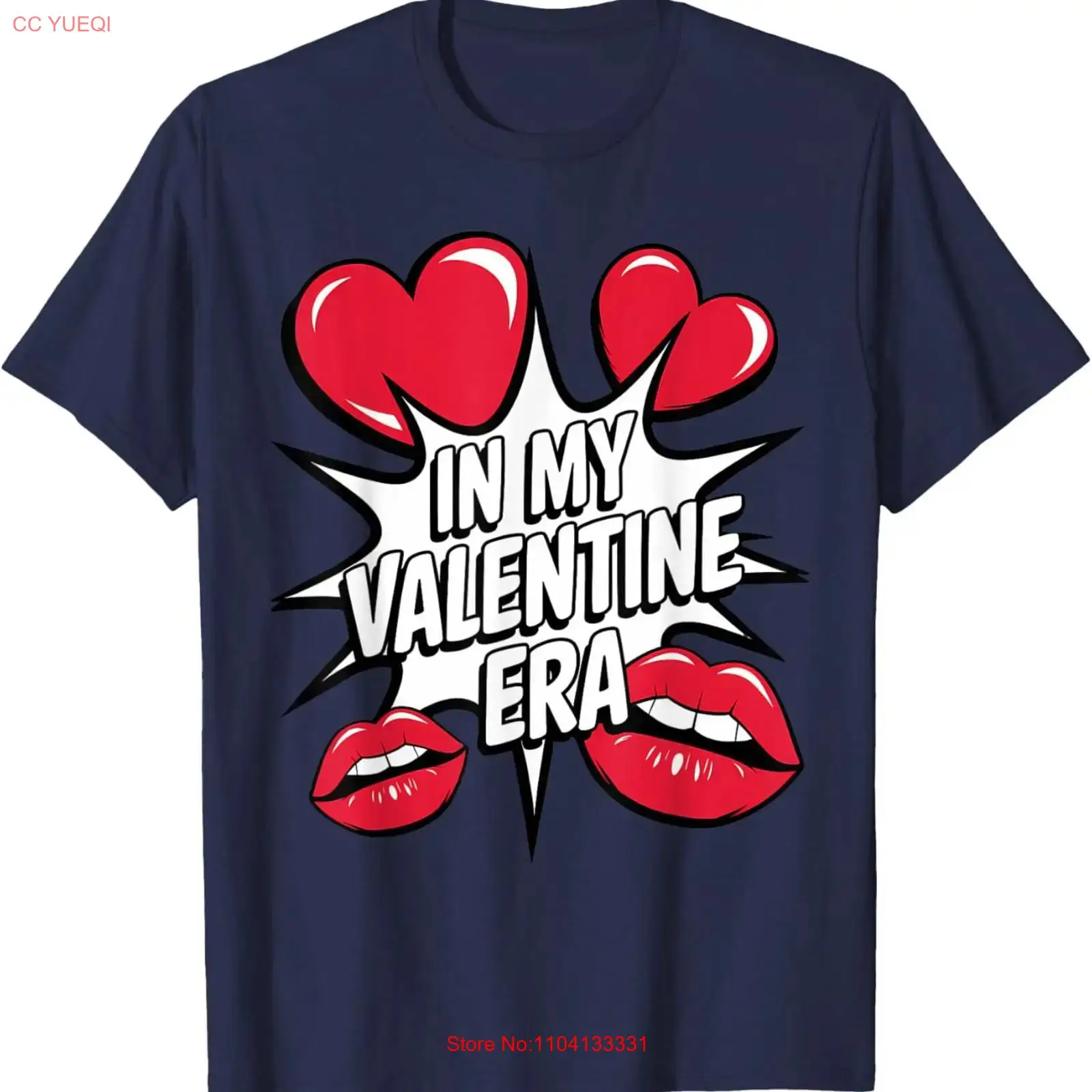 Vintage Fashion Eras - In My Valentine Era Pop-Art-Herzen Lippen
