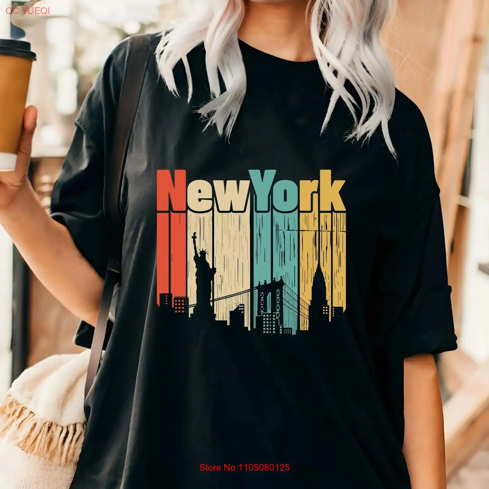 Vintage Fashion York - New York Retro-T-Shirt USA Travel NYC