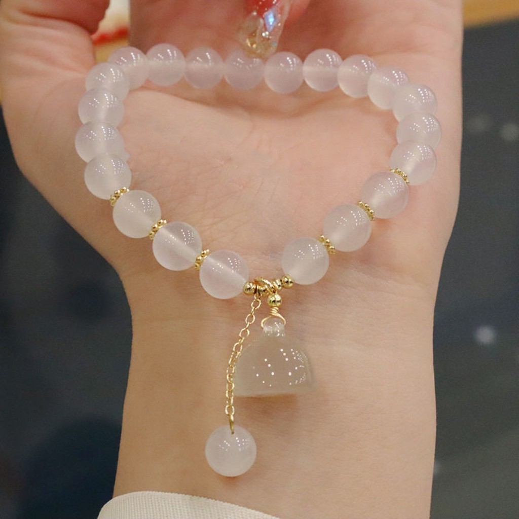 Weißes Achat-Armband mit Lotus – Vintage Fashion Tiktok Bewertung und Preis