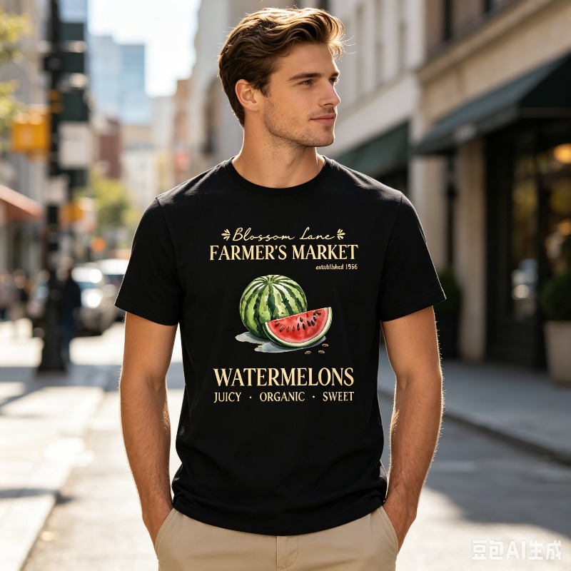 Wassermelonen-Farmernmarkt-T-S – Vintage Fashion Market Bewertung und Preis