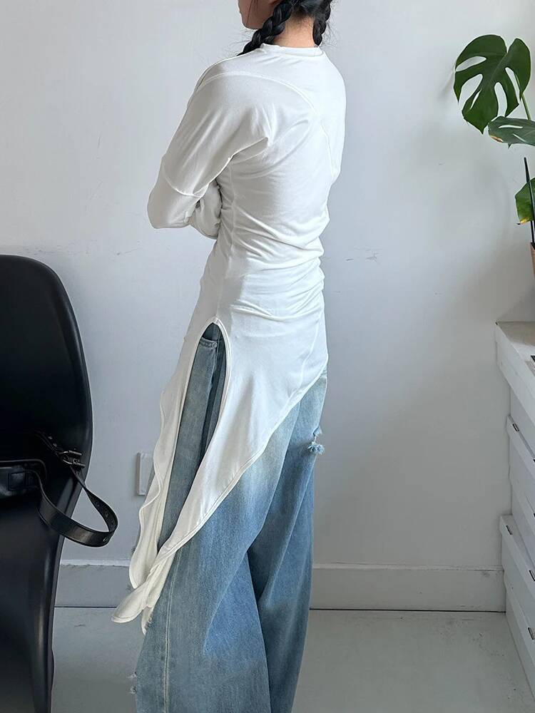 Hem Damen Weißes Unregelmäßige – Vintage Fashion Build Bewertung und Preis