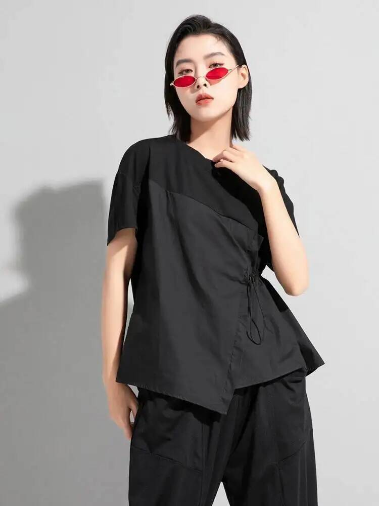 Damen-T-Shirt mit Kordelzug in – Vintage Fashion Build Bewertung und Preis