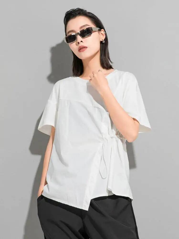 Damen-T-Shirt mit Kordelzug in – Vintage Fashion Build Bewertung und Preis